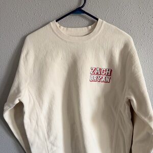 Zach Bryan Cream Crewneck Sweatshirt